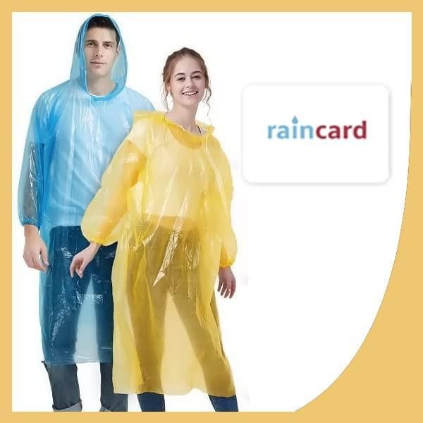 RainCard - Lightweight Disposable Rain Poncho (5 pcs)