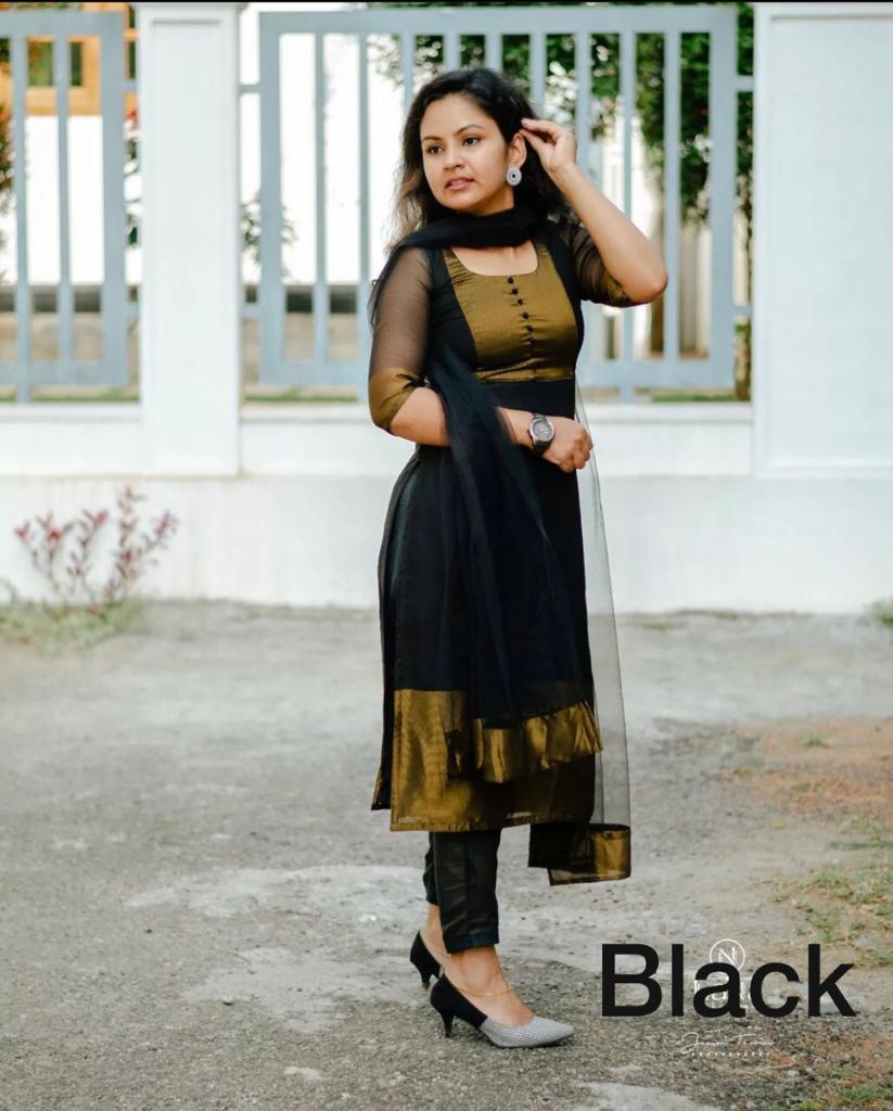 Premium Jacquard Chiffon Kurti