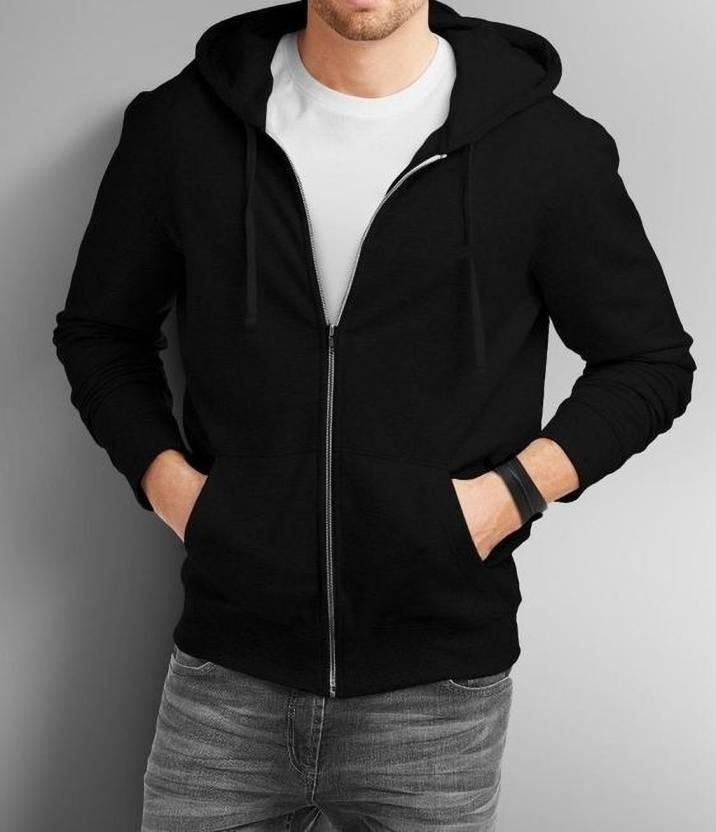 Black Zip-Up Hoodie