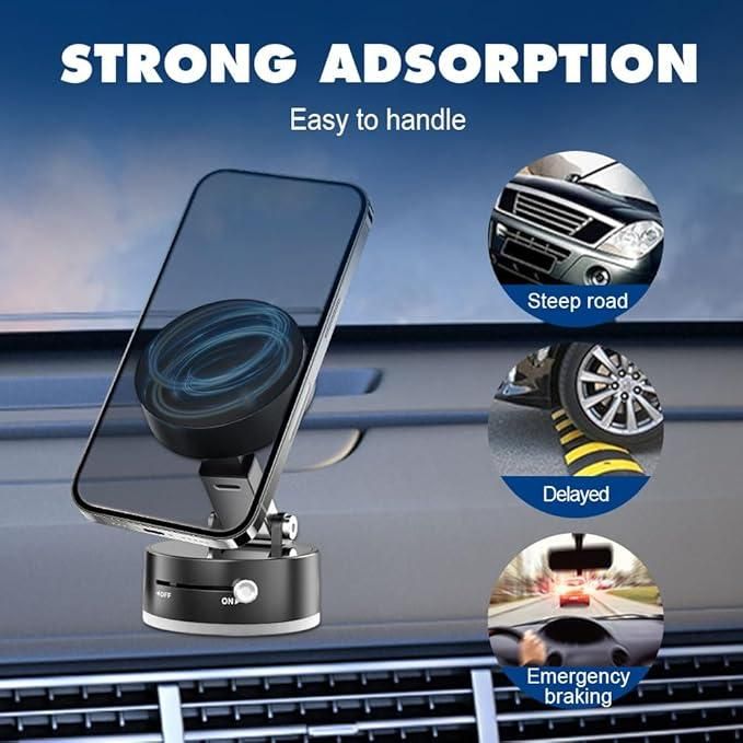 Vacuum Magnetic Car Phone Holder