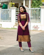 Premium Jacquard Chiffon Kurti