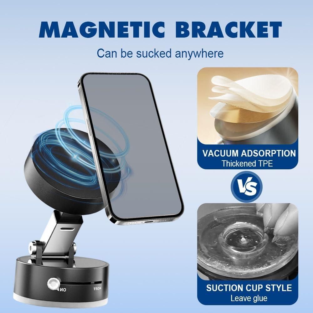 Vacuum Magnetic Car Phone Holder