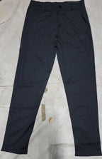 Black Straight-Leg Formal Pants