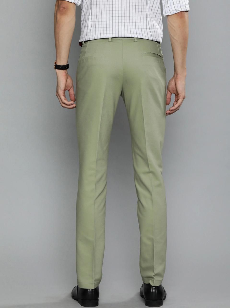 Sage Green Straight-Leg Pants